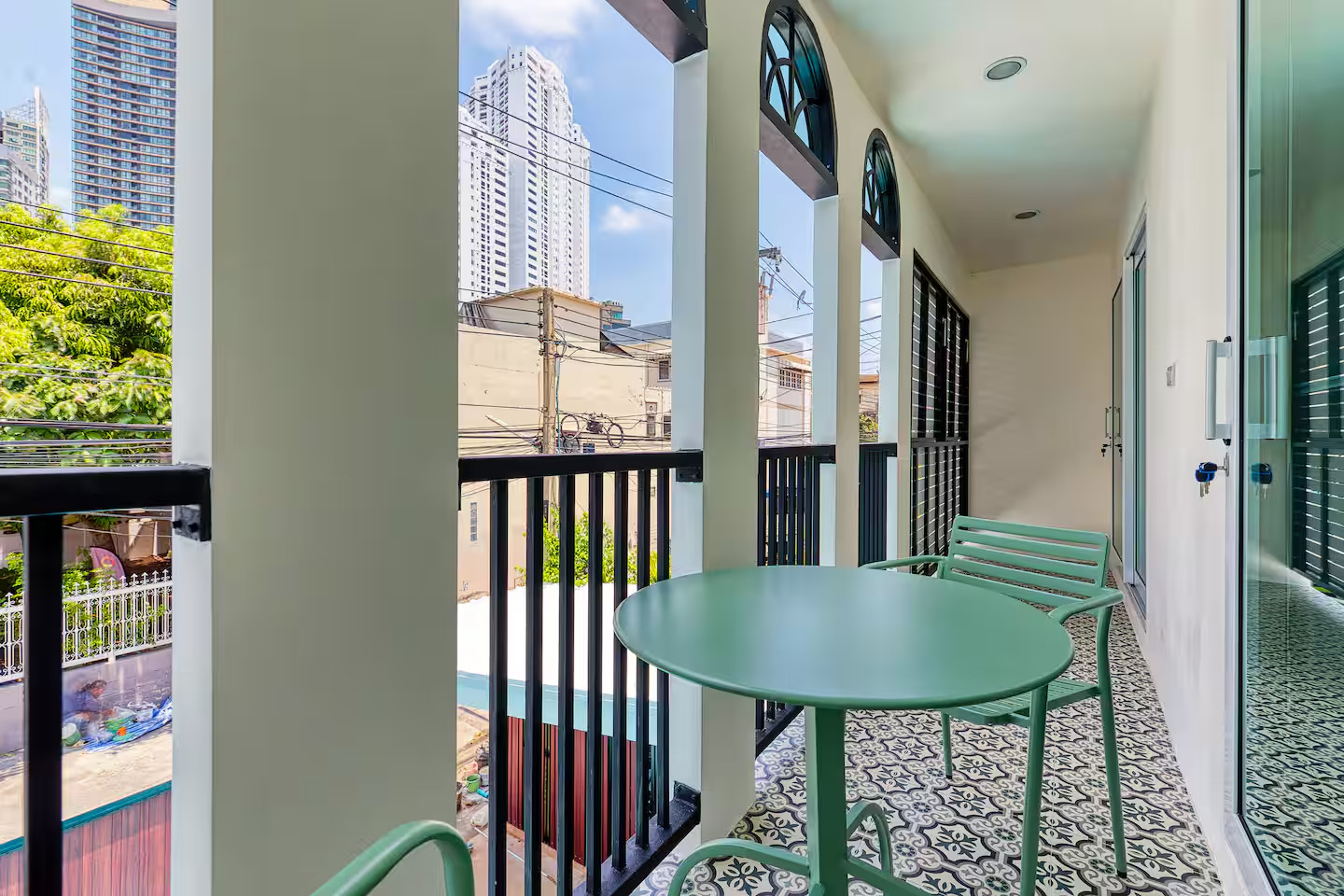 The balcony at the house.