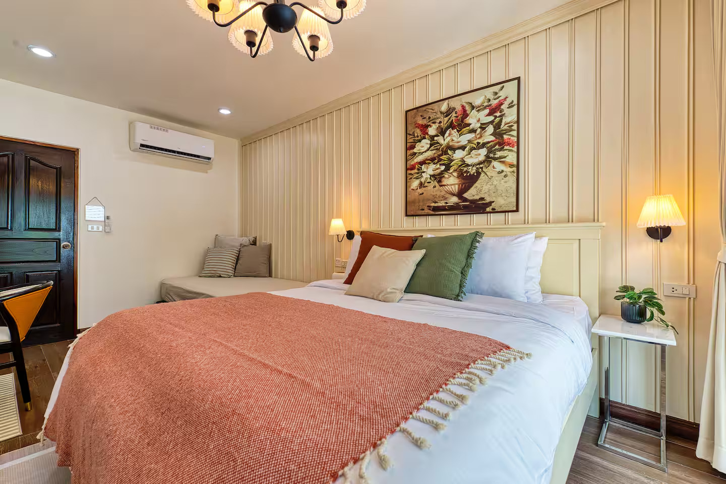 One of the bedrooms at the house.