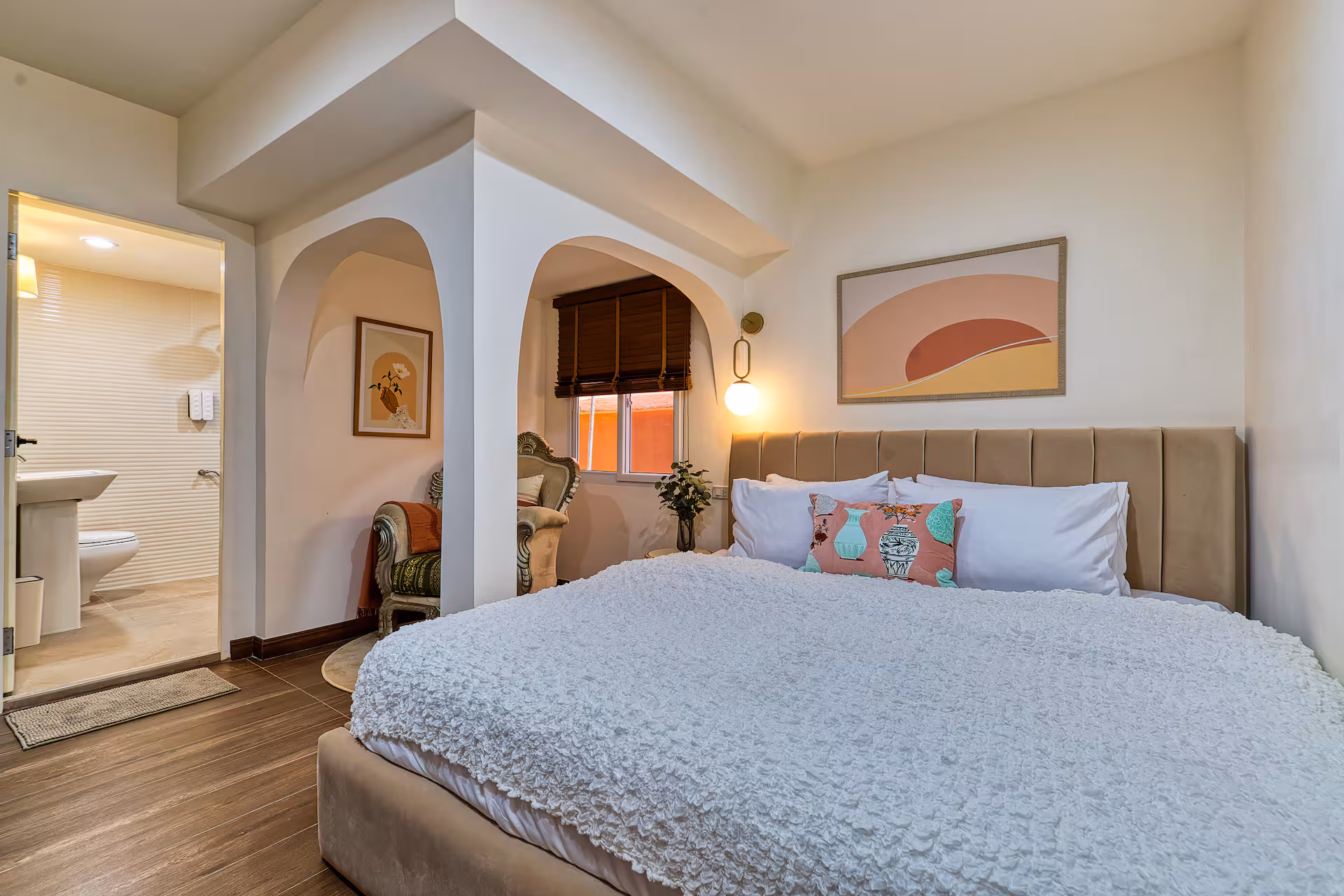The other Private King Room with an ensuite bathroom.